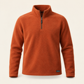 Jinxyhub Drift Fleece Quarter-Zip in rust, clean main product view.